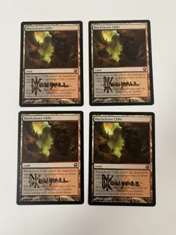 4x Blackcleave Cliffs Scars of Mirrodin Regular Shadow Signed By The Artist - Image 1
