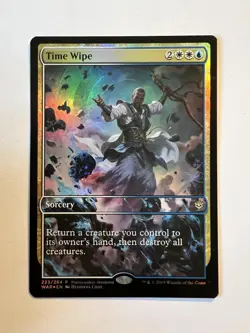 Time Wipe - FOIL PROMO Planeswalker Weekend - MTG War of the Spark - NM - Image 1