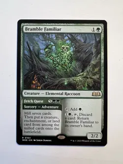 Bramble Familiar / Fetch Quest - MTG Wilds of Eldraine - NM - Image 1