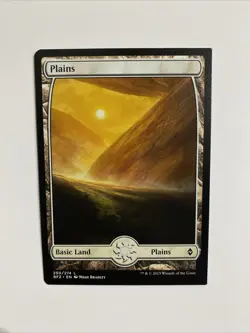 Plains #250 Battle For Zendikar Magic MTG Misprints Miscuts 2 Square Corners - Image 1