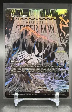 Borderless Foil Reanimate, MTG, Marvel's Spider-Man, Magic the Gathering, 20 - Image 1