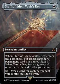 1x Staff of Eden, Vault's Key - Extended Art NM Eng MTG - Assassin's Creed - Image 1