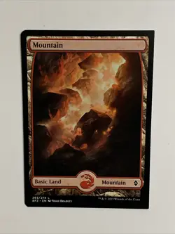 Mountain #265 Battle For Zendikar Magic MTG Misprints Miscuts 2 Square Corners - Image 1