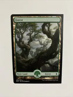 Forest #274 Battle For Zendikar Magic MTG Misprints Miscuts 2 Square Corners - Image 1