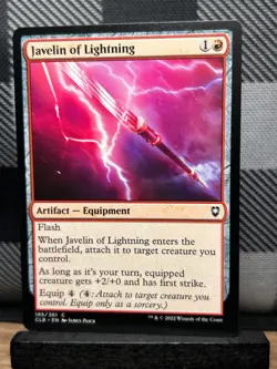 MTG TCG: Javelin Of Lightning 185/361, Battle for Baldur's Gate - Image 1