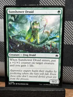 MTG TCG: Sunshower Druid 195, Bloomburrow - Image 1