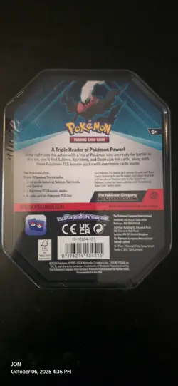 Pokemon TCG Darkrai Triple Whammy Collector's Tin Sealed - Image 3