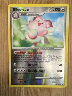 Pokemon TCG - Blissey - 22/127 - Platinum - Reverse Holo - Rare - MP - Image 1