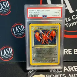 Scizor Holo 1st Edition Pokemon TCG Neo Discovery - PSA 8 2001 - Image 1