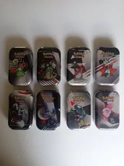 Pokemon Unova Black Bolt 8 Mini Tins Unopened Factory Sealed W/Box - Image 2
