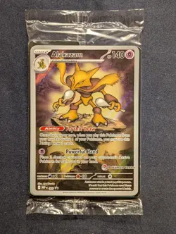 Pokemon Center Stamped Alakazam 009 Pokemon Mega Evolutions - ETB Promo Sealed - Image 1