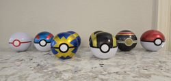 Pokemon TCG Pokeballs Tin Empty 8 Lot Nintendo Poke Balls 4.5" Diameter - Image 1