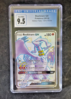 Pokemon Reshiram GX sv51/sv94 Hidden Fates CGC 9.5 - Image 1
