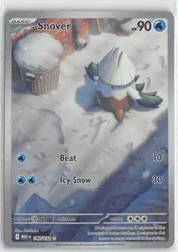 Pokemon TCG Mega Evolutions Base Set Foil Illustration Rare #140 Snover - Image 1