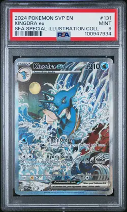 2024 POKEMON SVP EN-SV BLACK STAR PROMO #131 KINGDRA EX PSA 9 - Image 1