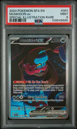 2024 POKEMON SFA EN-SHROUDED FABLE SPECIAL ILLUSTRATION RARE MUNKIDORI EX PSA 9 - Image 1