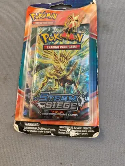 2x Pokemon Packs STEAM SIEGE.. w/ Mega Blaziken Pin...SEALED - Image 1