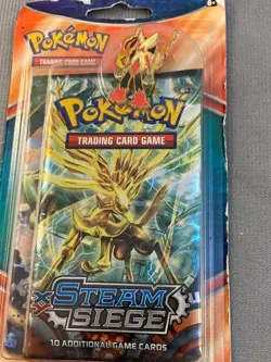 2x Pokemon Packs STEAM SIEGE.. w/ Mega Blaziken Pin...SEALED - Image 3