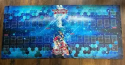Blue Zexal Four 4 Player OTS Official Konami YuGiOh Playmat Table Mat Lot F3 - Image 1