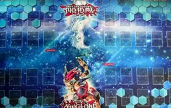 Blue Zexal Four 4 Player OTS Official Konami YuGiOh Playmat Table Mat Lot F3 - Image 2