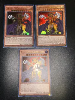 3x Eldlich the Golden Lord Alt 1st Edition Ultra Rare RA01-EN019 Yu-Gi-Oh! - Image 1