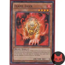 Yugioh Flame Tiger BP03-EN095 Shatterfoil 1st Edition NM - Image 1