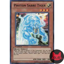 Yugioh Photon Sabre Tiger PHSW-EN081 Super Rare 1st Edition NM - Image 1