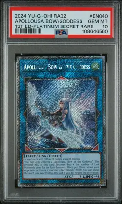 2024 YU-GI-OH! RA02-25TH ANV RARITY COLL II APOLLOUSA BOW OF THE GODDESS PSA 10 - Image 1