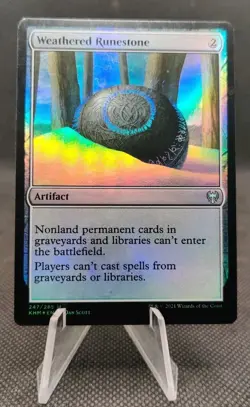 Weathered Runestone 247/285 Foil Kaldheim MTG Magic The Gathering Card - Image 1