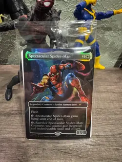 Magic The Gathering MTG Marvel Legends Spectacular Spider-Man Promo Card Sealed - Image 1
