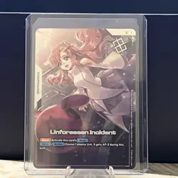 Gundam TCG, ST01-014, Command Unforeseen Incident C+ Alt Winner Prize Card - Image 1