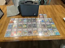 Pokemon Start Your Collection-32 Graded Cards and Protective Case PSA/CGC lot - Image 1