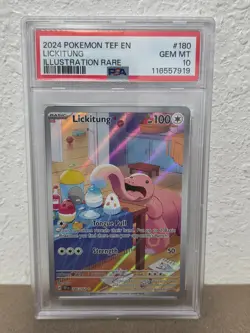 PSA 10 Lickitung IR 180 Illustration Temporal Forces Pokemon Card 2024 GEM MINT - Image 1