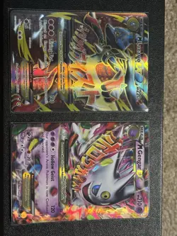 Pokemon TCG M Lucario EX 055a/111 and M Gengar Ex XY 166 Promo Cards - LP - Image 1