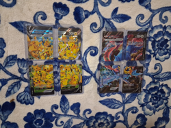 NM Pikachu V-Union + Zacian Set SWSH 139-142 Promo Pokemon Celebrations 8 Cards - Image 1