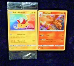Sealed Ash's Pikachu Movie Promo Sm108 Charizard Holo 5/18 Pokemon Card Lot LP - Image 1