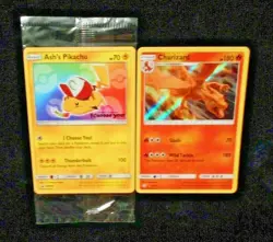 Sealed Ash's Pikachu Movie Promo Sm108 Charizard Holo 5/18 Pokemon Card Lot LP - Image 3