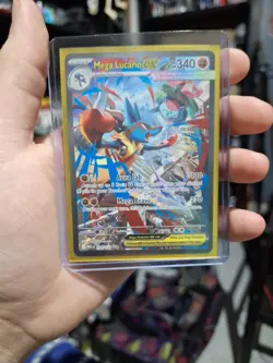 Mega LUCARIO Ex SIR 179/132 Secret Rare Pokemon Card Mint NM Pack Fresh - Image 1