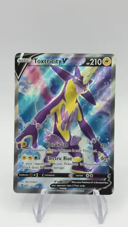 Toxtricity V 182/192 TCG Rebel Clash Full Art Ultra Rare 2020 Pokemon Card - Image 1