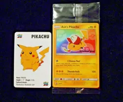 Ash's Pikachu Sealed Movie Promo Sm108 KFC Vintage 1998 Mini Card Pokemon Lot LP - Image 1