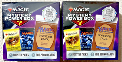 2x MAGIC THE GATHERING MYSTERY POWER BOX 5 BOOSTER PACKS + 2 FOIL PROMO CARDS - Image 1