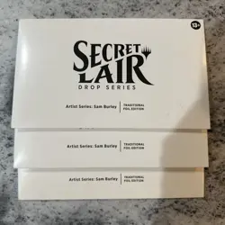 X1 MTG Secret Lair Drop Series Sam Burley Traditional Foil Edition SEALED - Image 1
