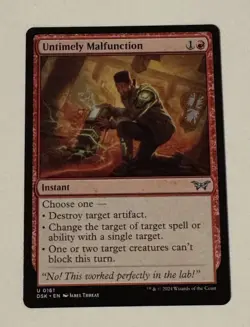 MTG Untimely Malfunction - Duskmourn: House Of Horror LP - Image 1