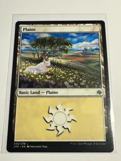 Plains (045) - Jumpstart (JMP) Dog Plains Magic the Gathering MTG NM - Image 1