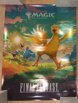 MTG Final Fantasy Magic The Gathering Chocobo 18 x 24 FOIL Promo Poster - Image 1