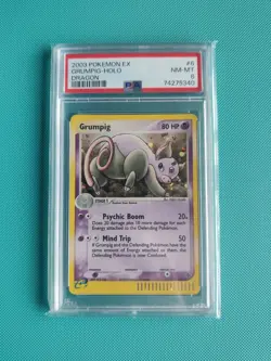 2003 Pokemon Ex Grumpig Holo #6 PSA 8 - Image 1