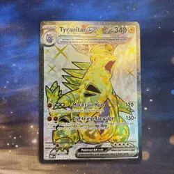 Tyranitar EX Holo Card 211/197 Scarlet and Violet Obsidian Flames Pokemon - Image 1