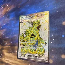 Tyranitar EX Holo Card 211/197 Scarlet and Violet Obsidian Flames Pokemon - Image 3