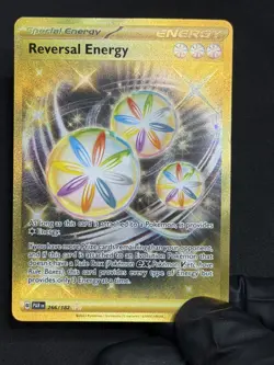 2023 TCG Pokemon #266 Reversal Energy 266/182 Holo Paradox Rift Gold Hyper Rare - Image 2
