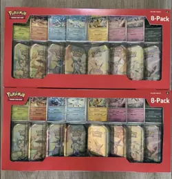 Pokemon TCG: Prismatic Evolutions 8 Mini-Tins Promos Costco Lot Of 2 **IN HAND** - Image 1